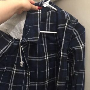 Flannel with hoodie